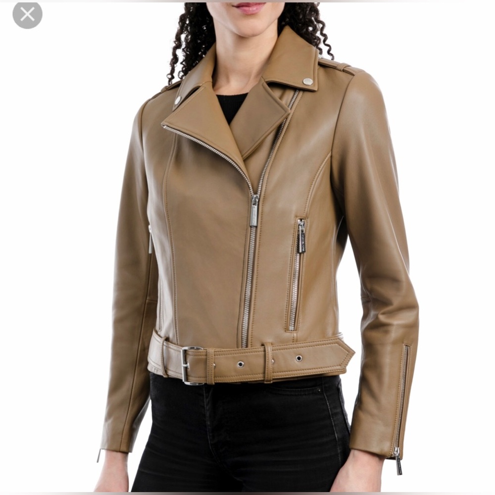 michael kors Belted Moto Jacket